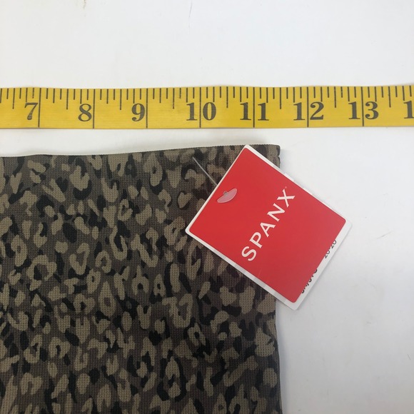 Spanx By Sara Blakely Gray Black Brown Leopard Print Leggings Size Small - Picture 9 of 12